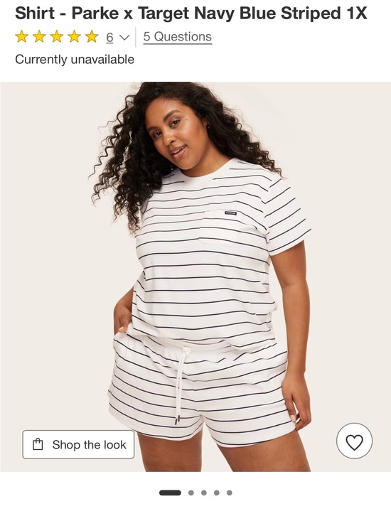 Parke Tops - Parke X Target Navy Striped Pocket Tee Size 1X